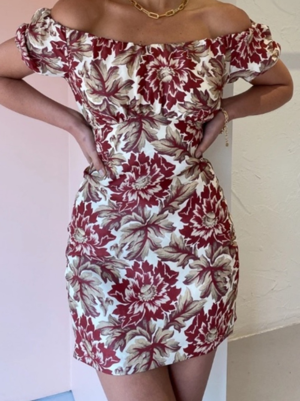 SIR The Label Valetta Silk Romantic Floral Mini Dress Wedding Guest Cocktail - Picture 3 of 15